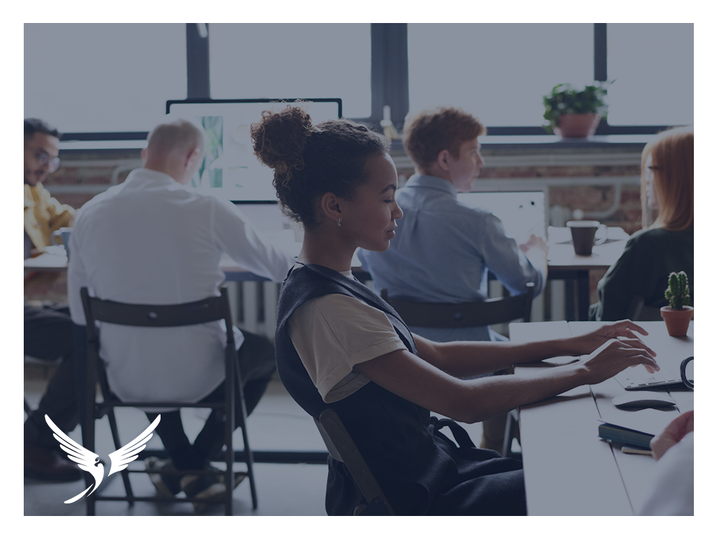 Employees working in an office